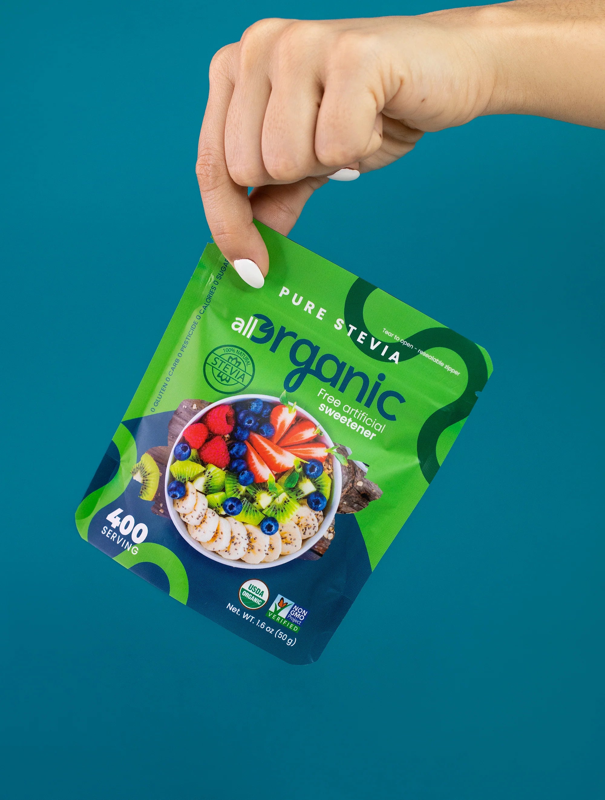 Endulzante Pure Estevia 50g 400 Services